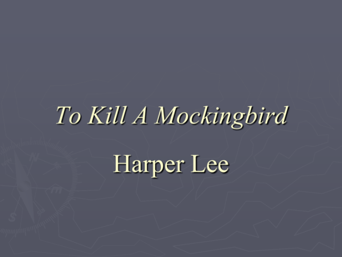 Allusions from to kill a mockingbird