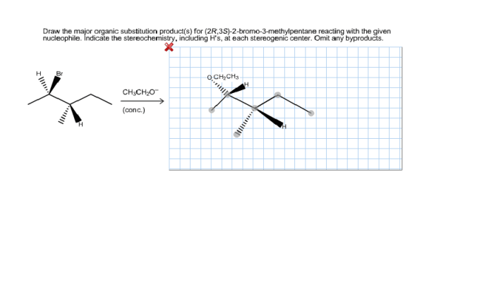 Major draw organic substitution reaction isopropyl alcohol following ch3 ch2 chegg transcribed text show